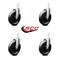 Service Caster 6 Inch Phenolic Wheel Swivel 7/8 Inch Square Stem Caster Set SCC-SQ20S615-PHS-78-4 - alternate 5